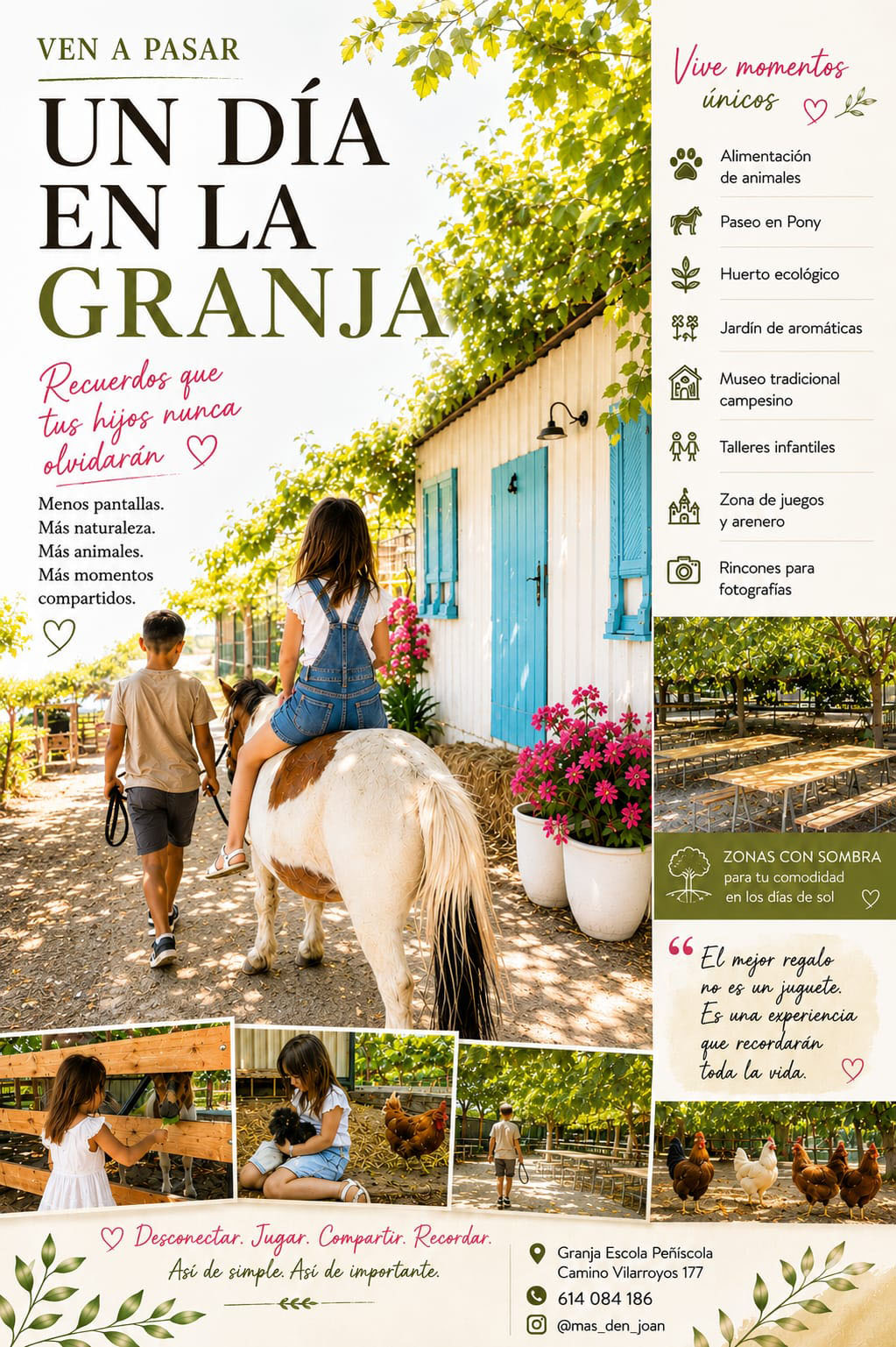 Un día en la granja escuela Mas d'en Joan Peñíscola.